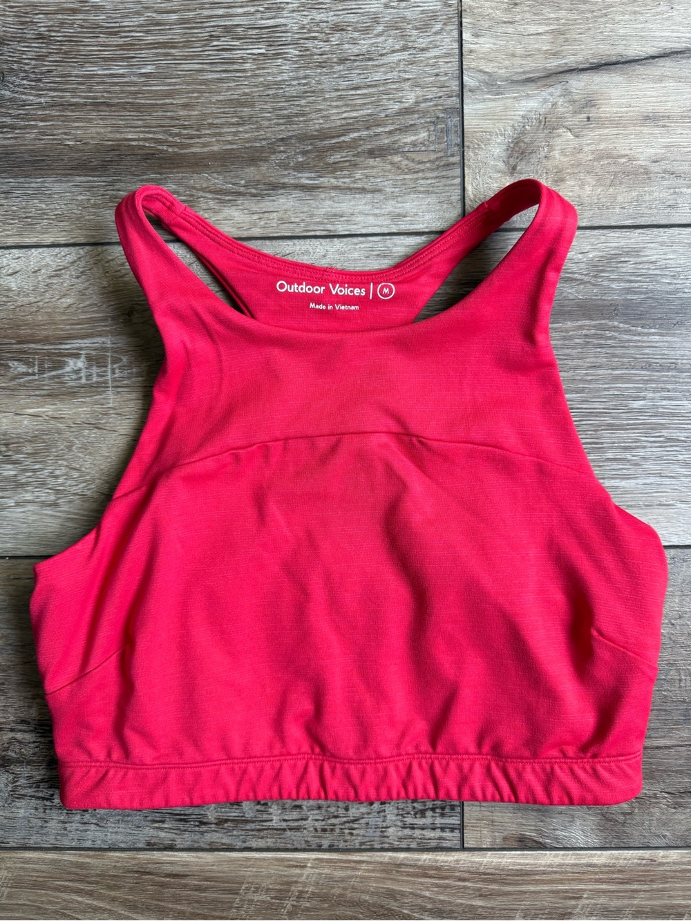 Outdoor Voices Redish Pink High Neck Sports Bra - Women's  Medium